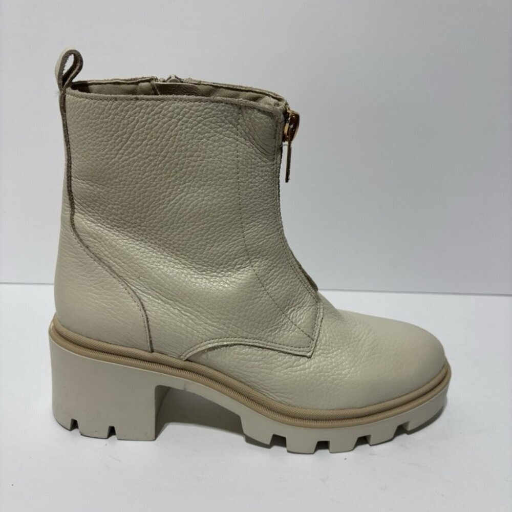 Antonio De Faria Women’s Lola, White Lugged Sole Boots, Size 9 M